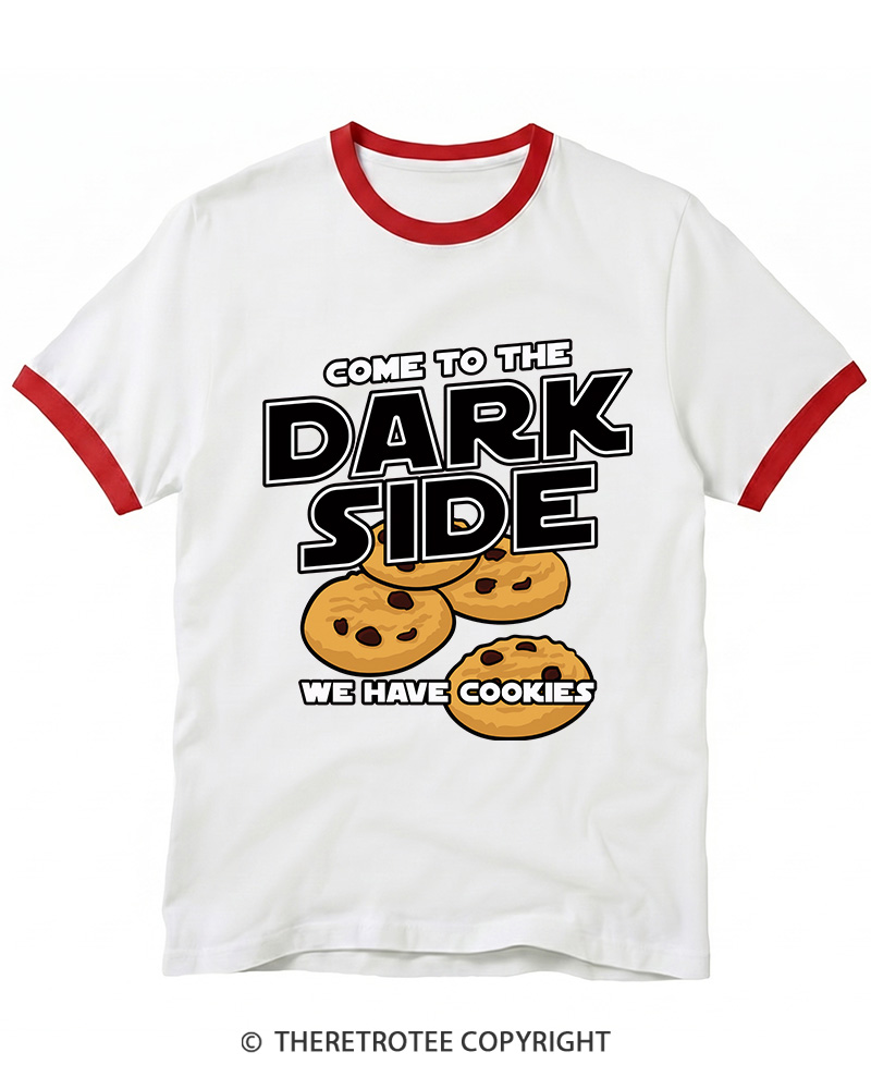 TheRetroTee Come to the Dark Side 1980s Ringer T-shirt