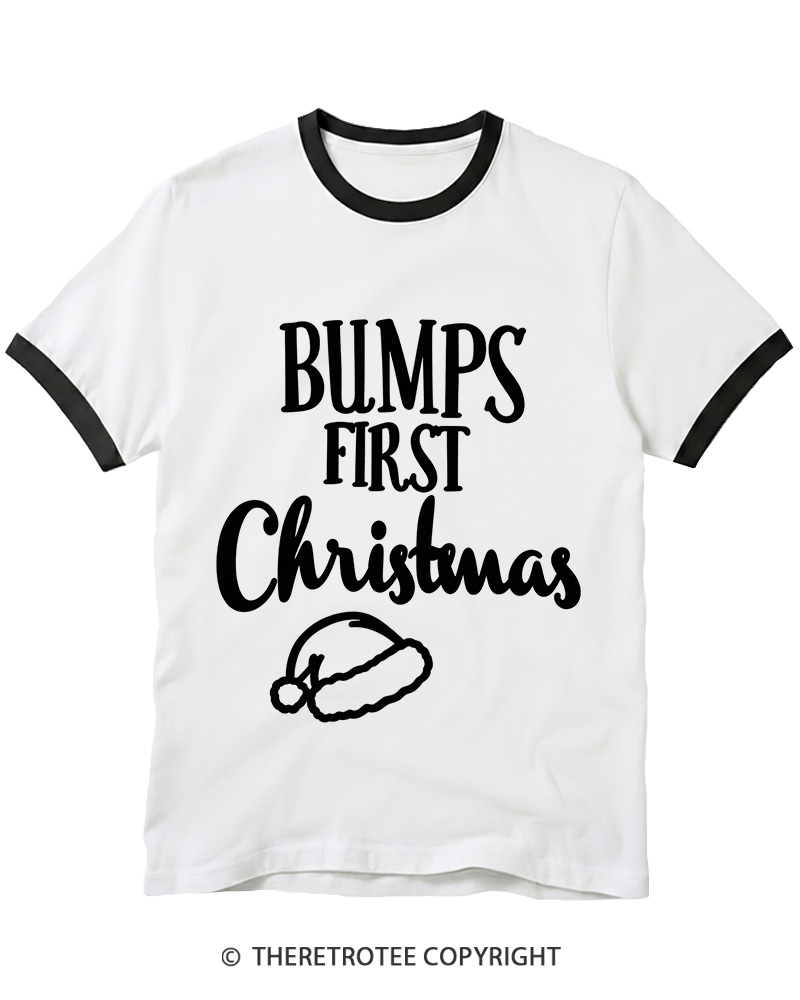 TheRetroTee Bumps First Christmas Vintage Ringer T-Shirt