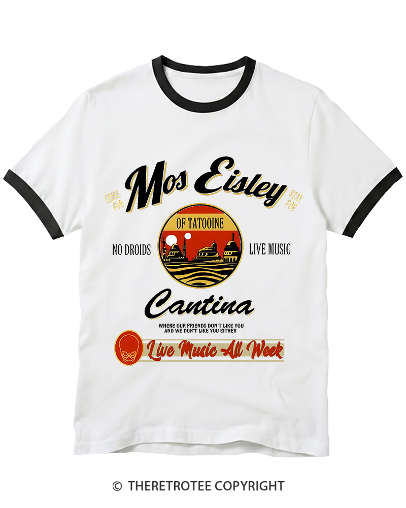 TheRetroTee Live Music All Week 1980s Ringer T-shirt