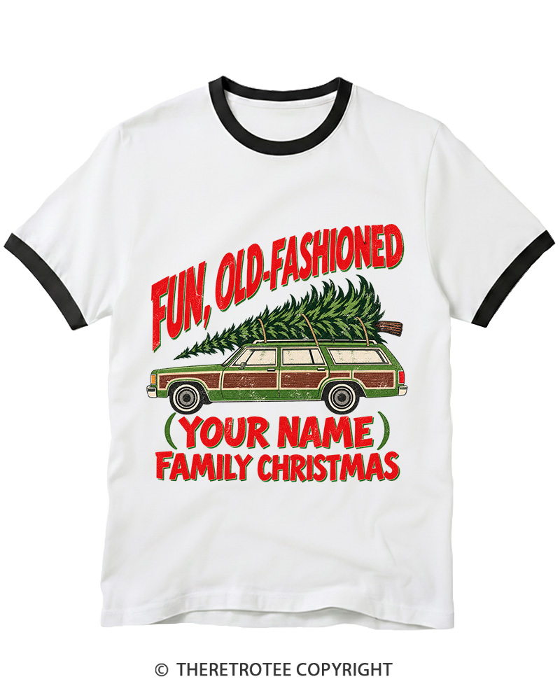 TheRetroTee Fun Old-Fashioned 1980s Ringer T-Shirt