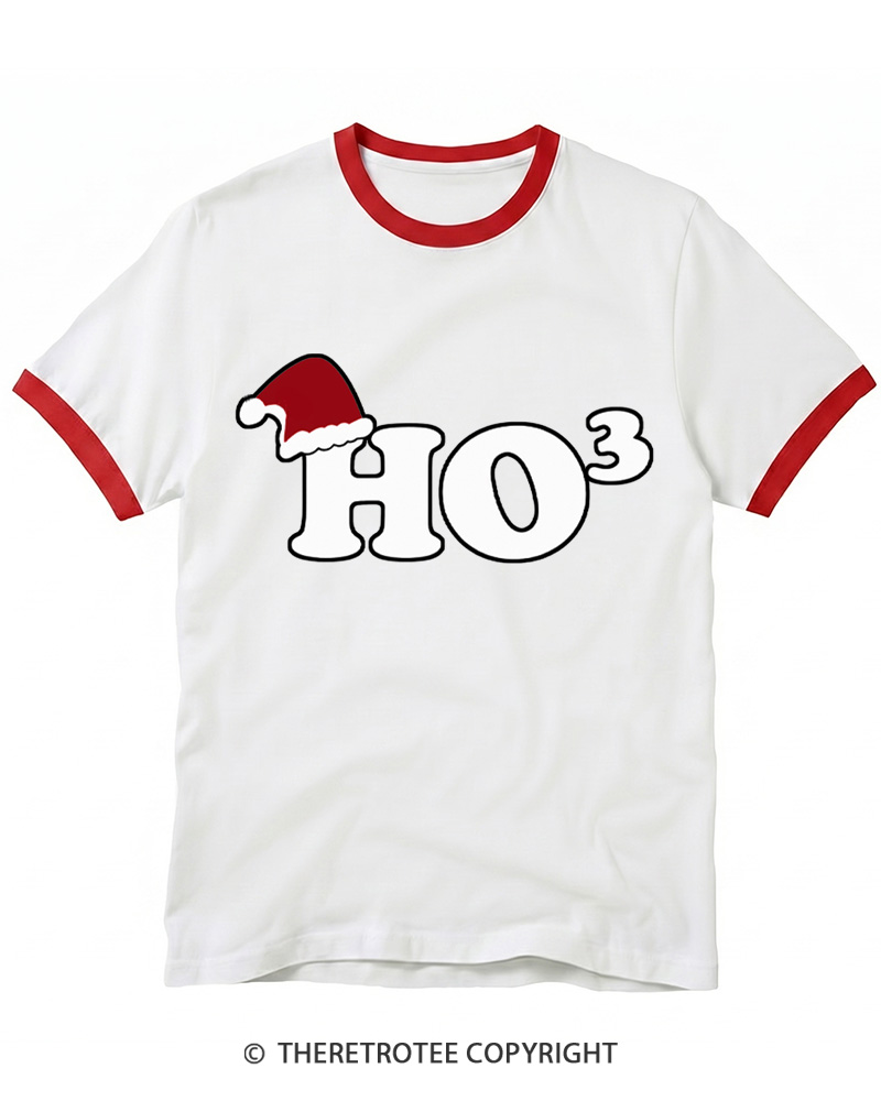 TheRetroTee Ho To The Third Vintage Ringer T-Shirt