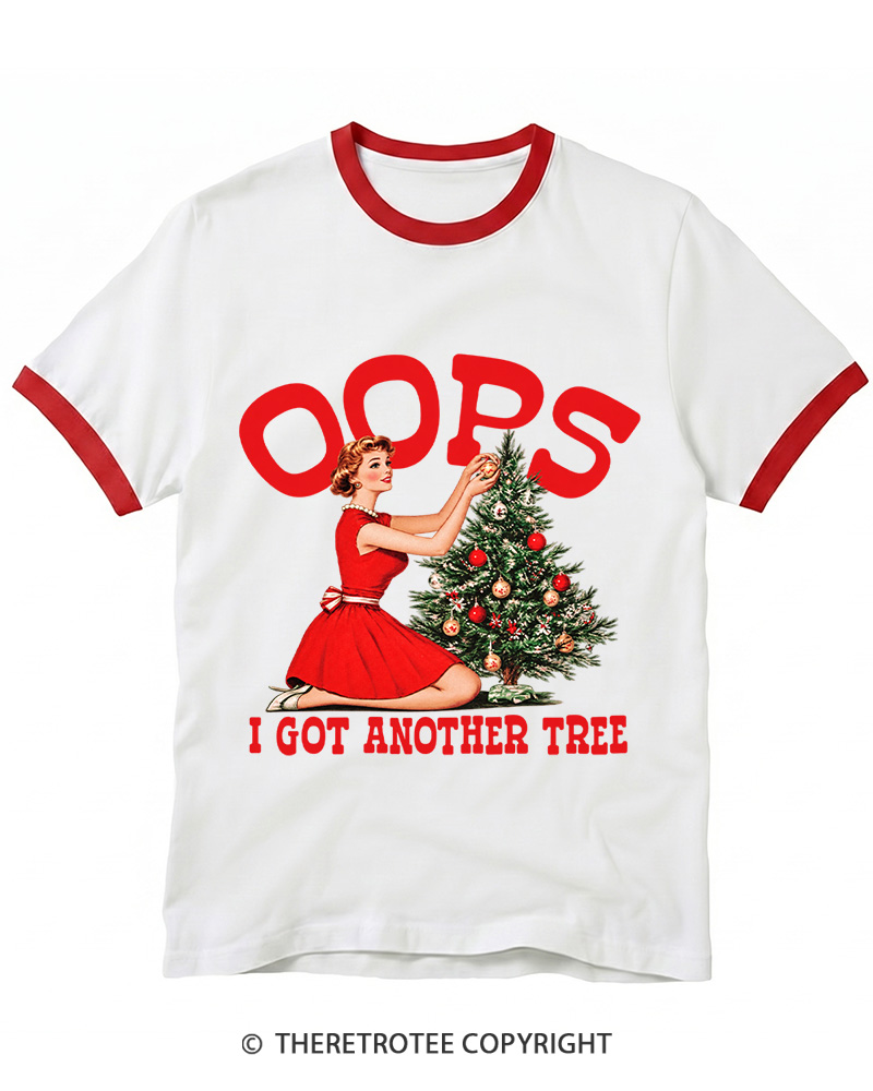 TheRetroTee I Got Another Tree 1950s Ringer T-Shirt