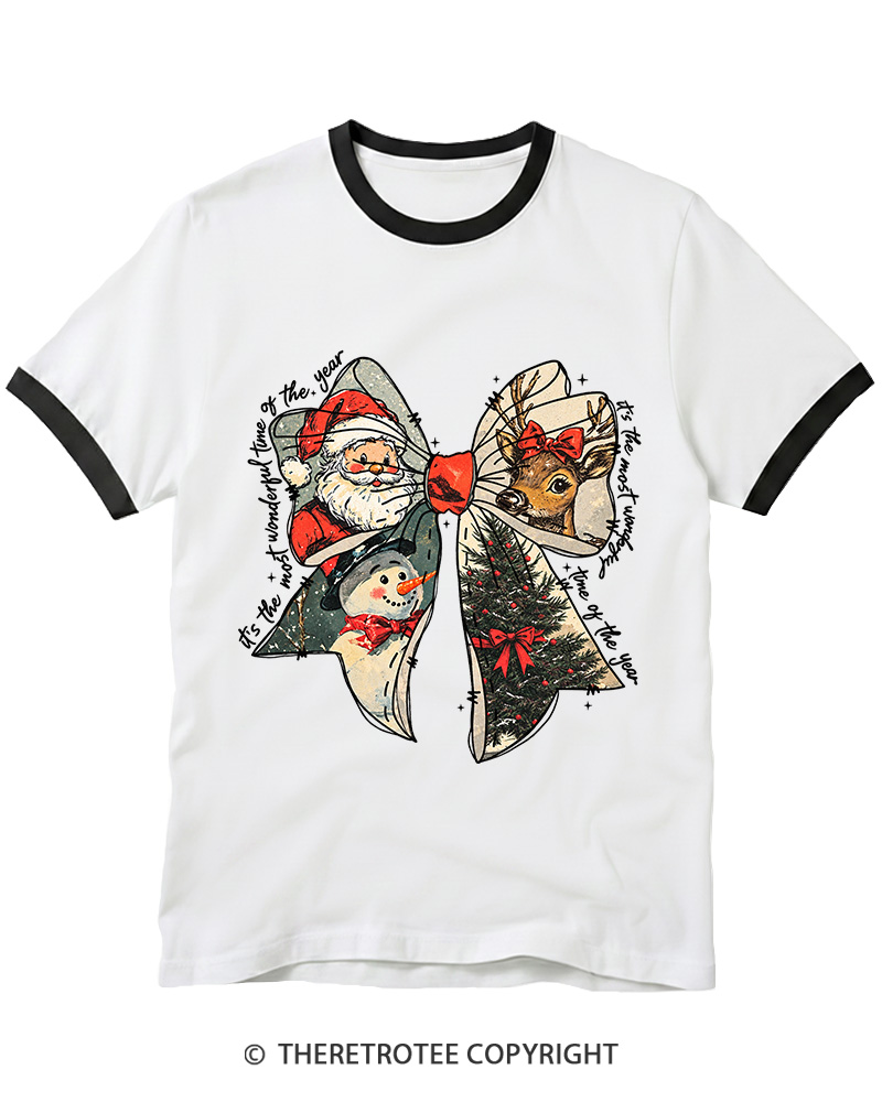 TheRetroTee It’s The Most Wonderful Time Of The Year 1960s Ringer T-Shirt