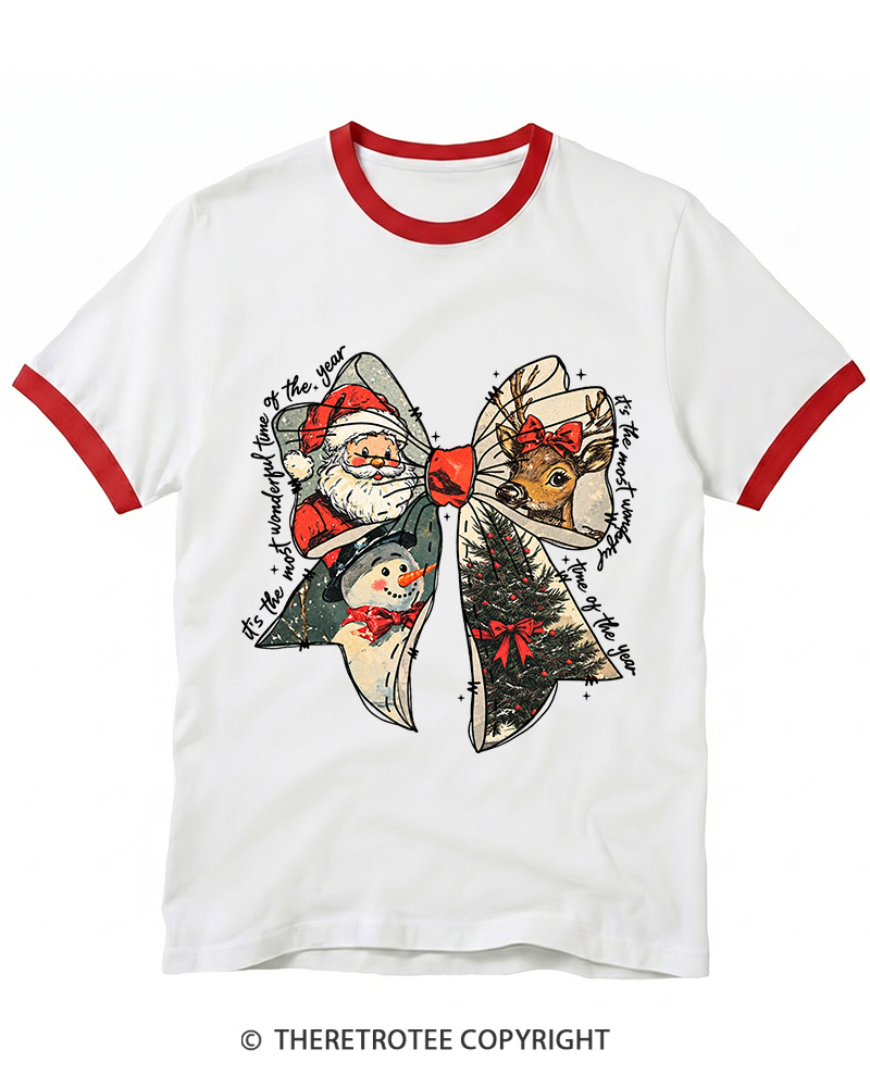 TheRetroTee It’s The Most Wonderful Time Of The Year 1960s Ringer T-Shirt