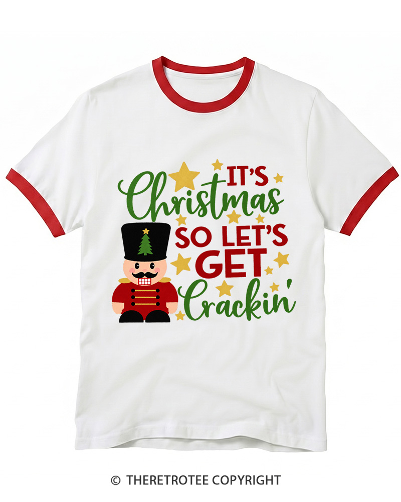 TheRetroTee Let’s Get Crackin 1970s Ringer T-Shirt