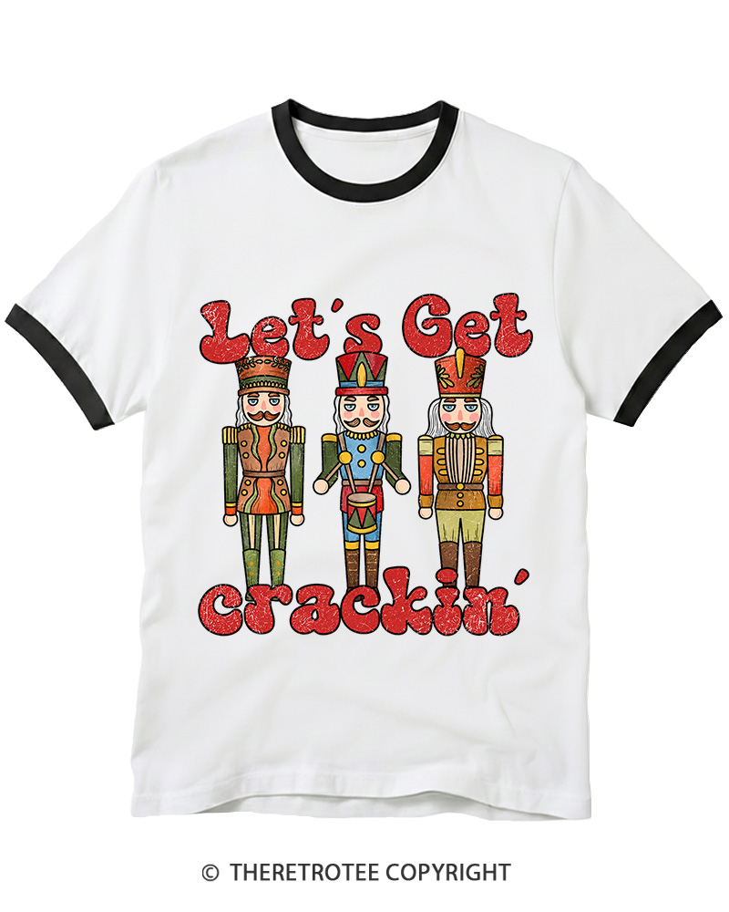 TheRetroTee Let’s Get Crackin 1970s Ringer T-Shirt