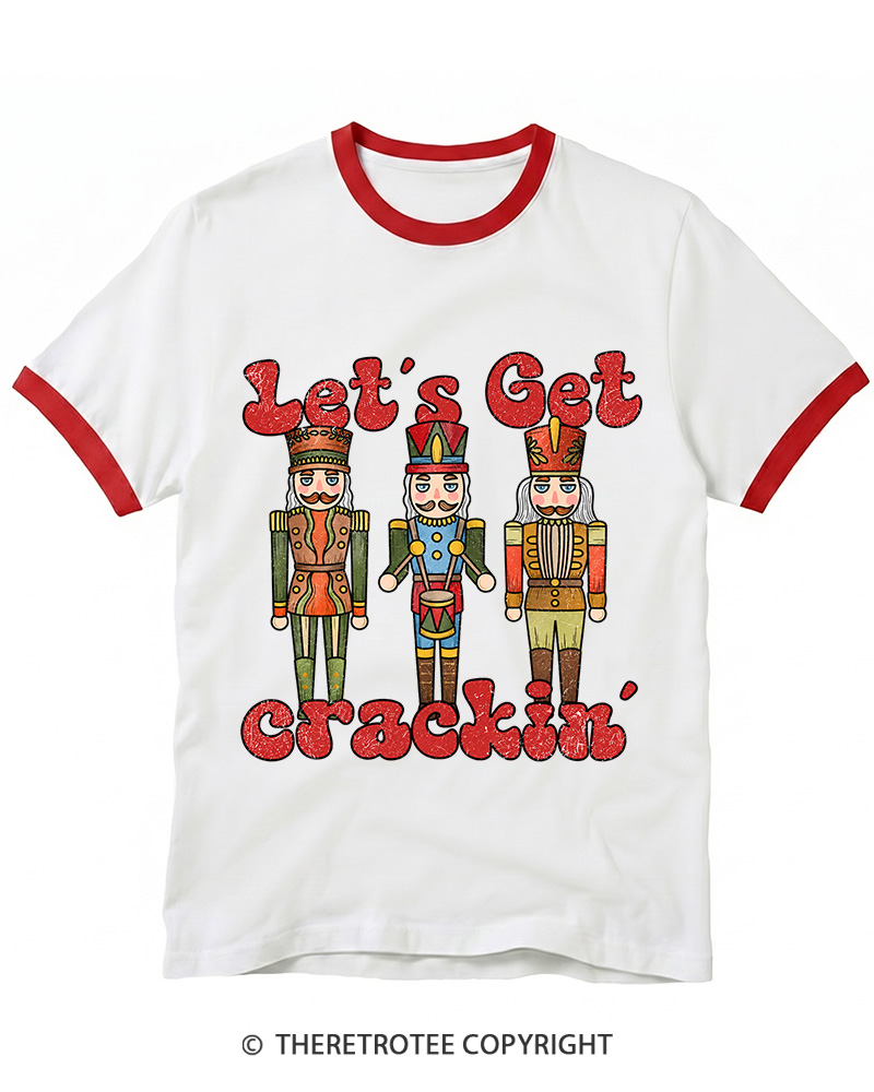 TheRetroTee Let’s Get Crackin 1970s Ringer T-Shirt