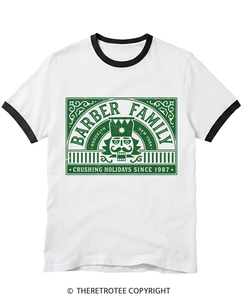 TheRetroTee Nutcracker Christmas 1980s Ringer T-Shirt