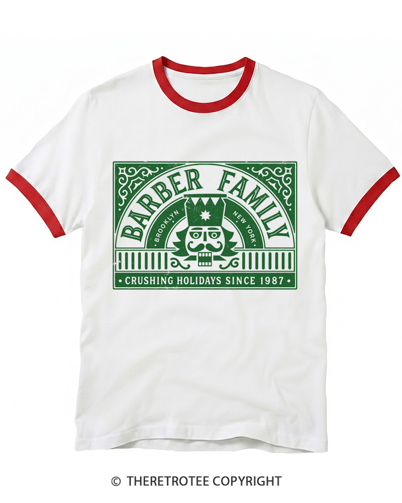 TheRetroTee Nutcracker Christmas 1980s Ringer T-Shirt