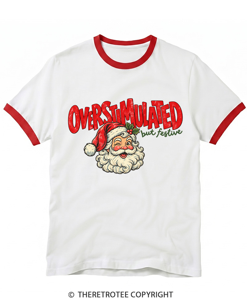 TheRetroTee Overstimulated 1960s Ringer T-Shirt