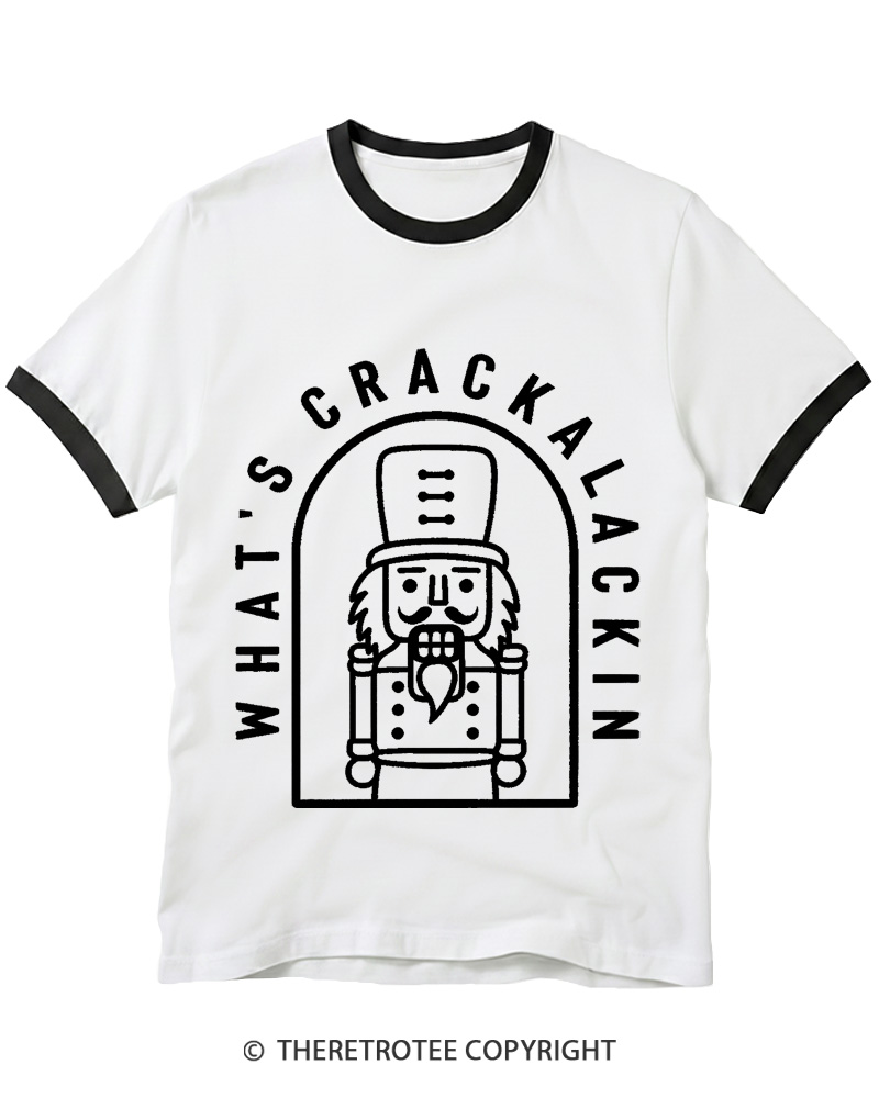 TheRetroTee What’s Crackalackin Vintage Ringer T-Shirt