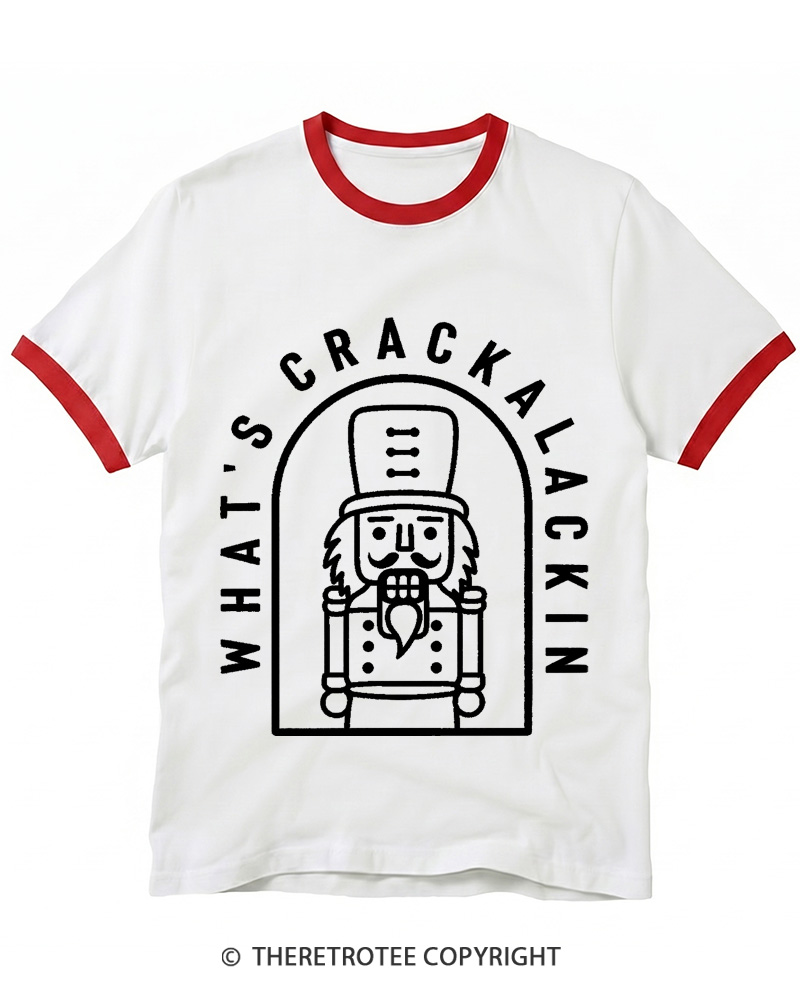 TheRetroTee What’s Crackalackin Vintage Ringer T-Shirt