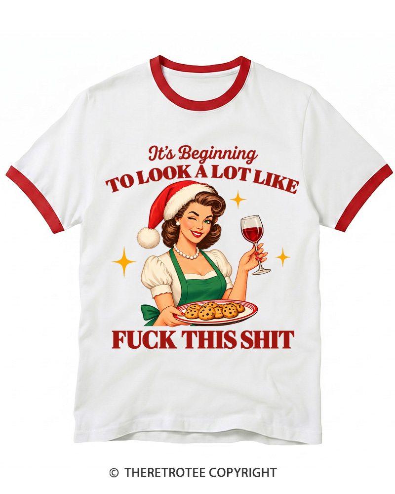 TheRetroTee Look At Me Being All Festive 1950s Ringer T-Shirt