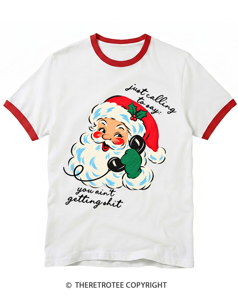 TheRetroTee Just Calling To Say 1950s Ringer T-Shirt