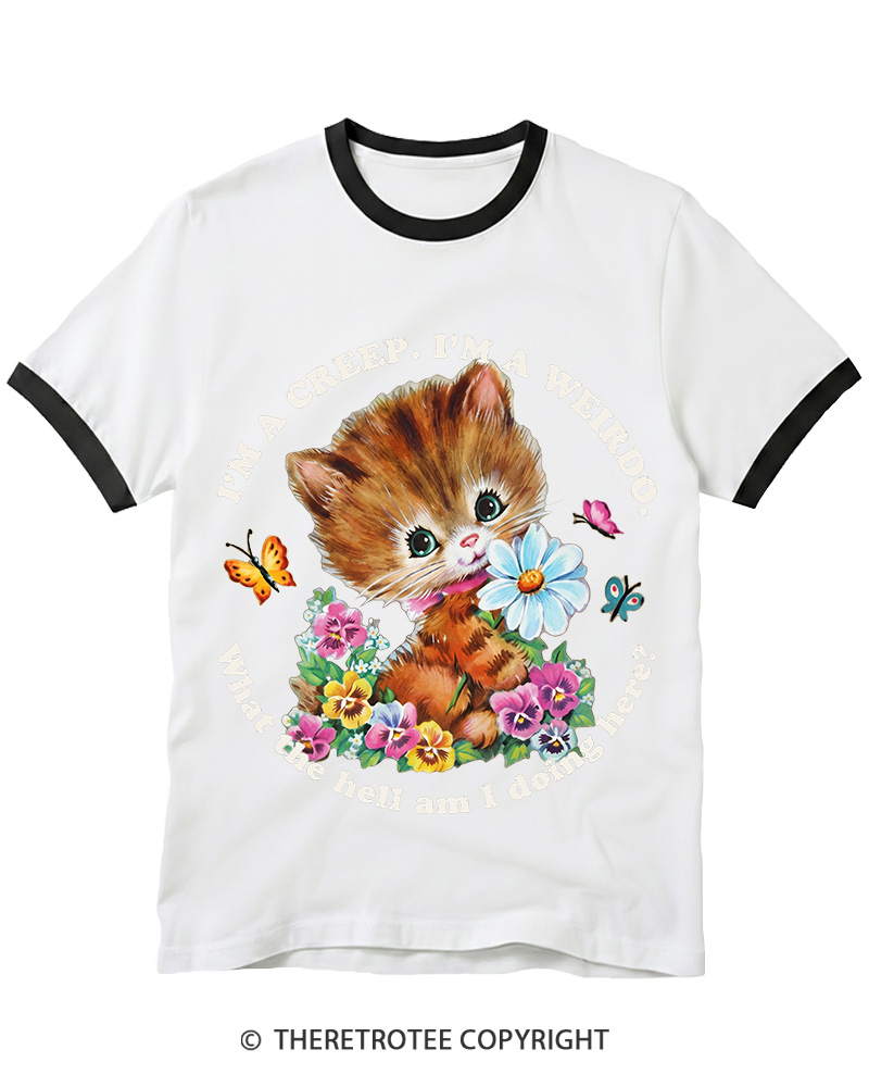 TheRetroTee I'm a Creep 1990s Ringer T-shirt