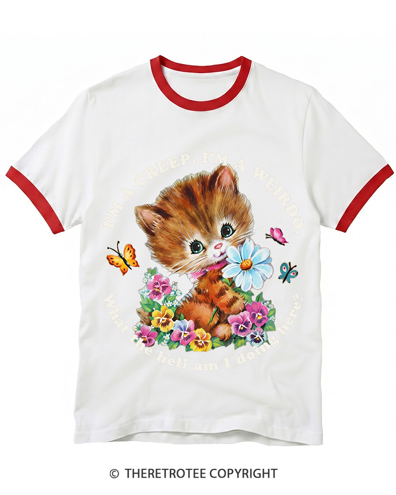 TheRetroTee I'm a Creep 1990s Ringer T-shirt