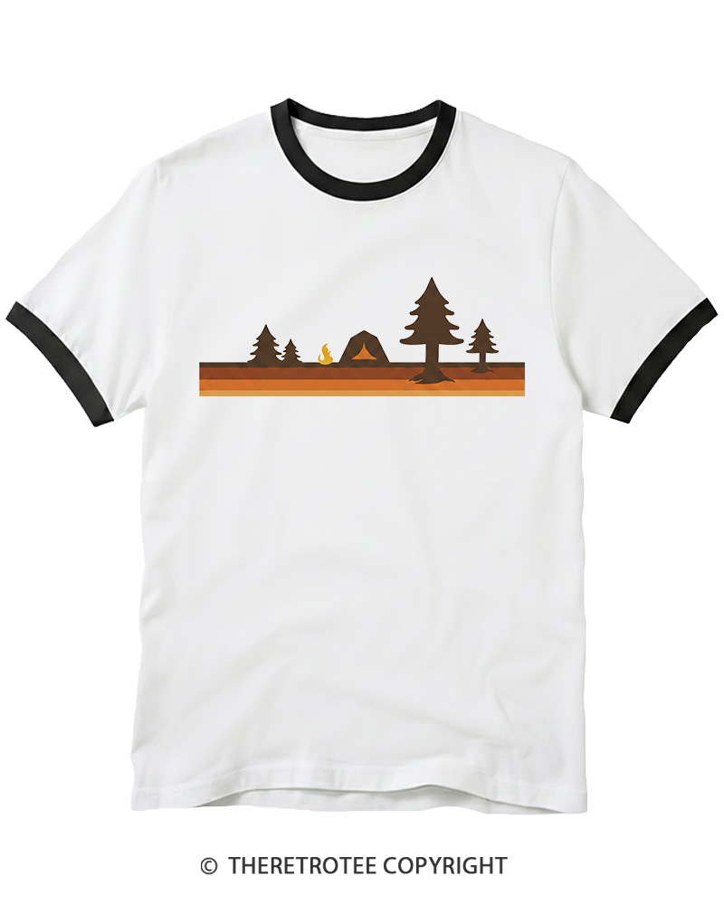 TheRetroTee Camper 1980s Ringer T-shirt