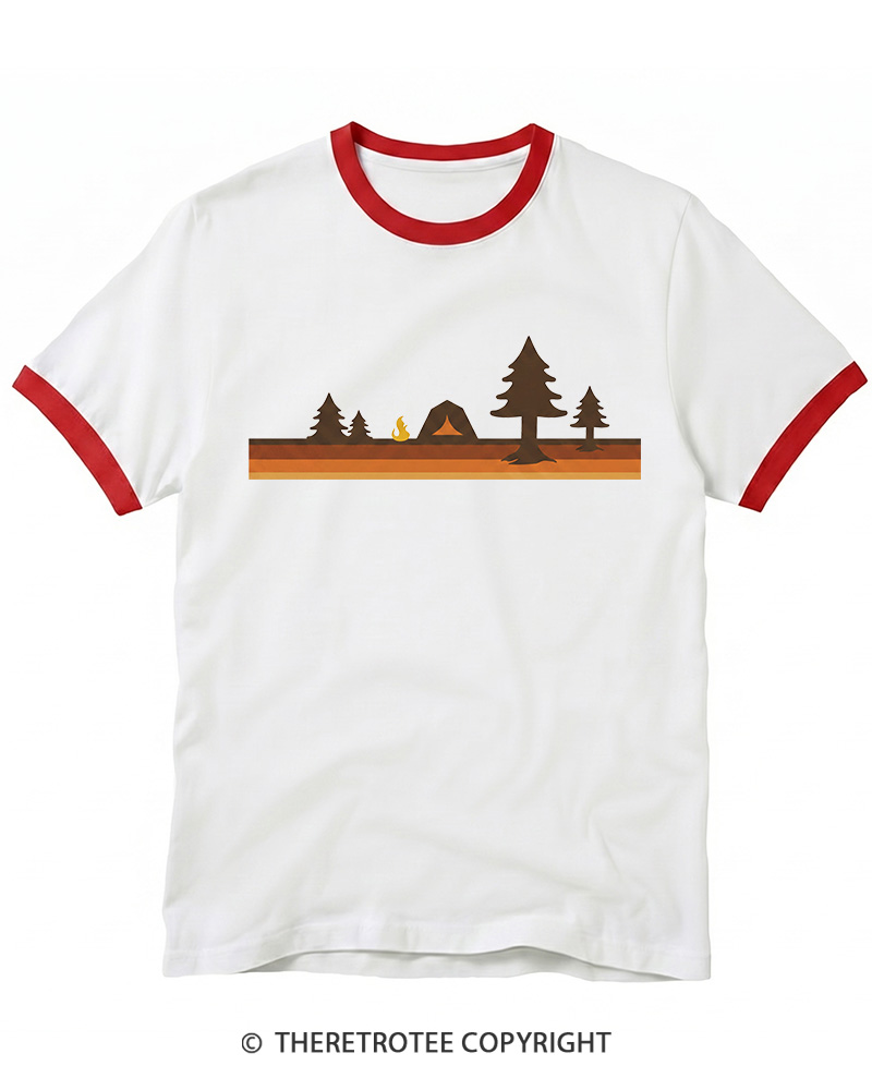 TheRetroTee Camper 1980s Ringer T-shirt
