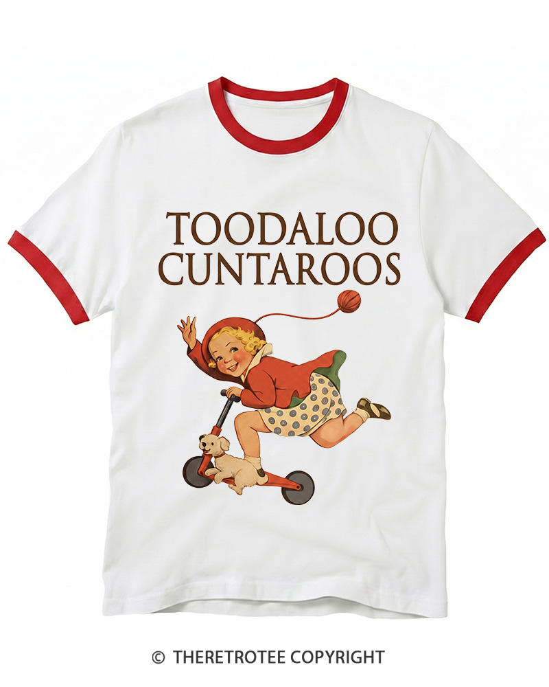 TheRetroTee Toodaloo Cuntaroos 1950s Ringer T-shirt