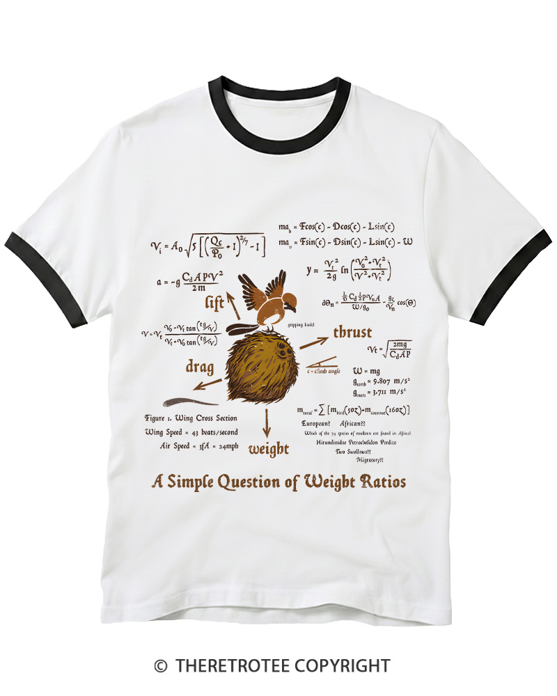 TheRetroTee A Simple Answer 1970s Ringer T-shirt