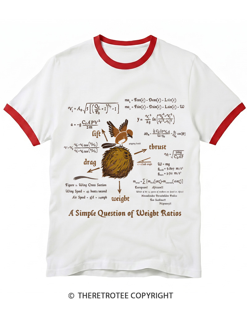 TheRetroTee A Simple Answer 1970s Ringer T-shirt