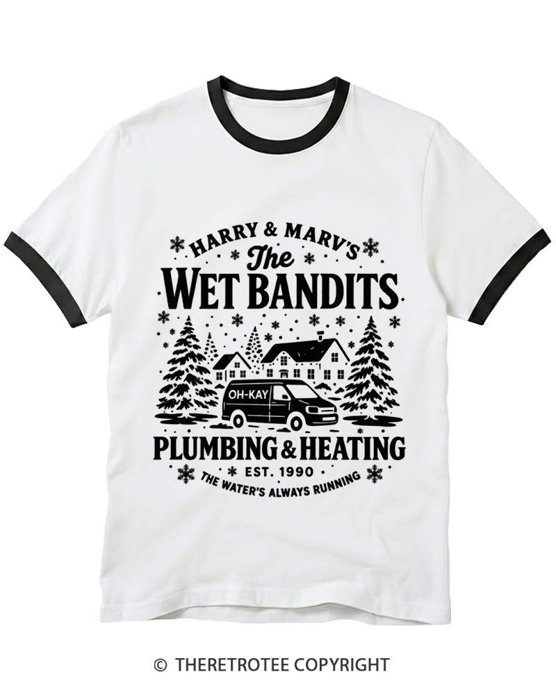 TheRetroTee The Wet Bandits 1990s Ringer T-Shirt