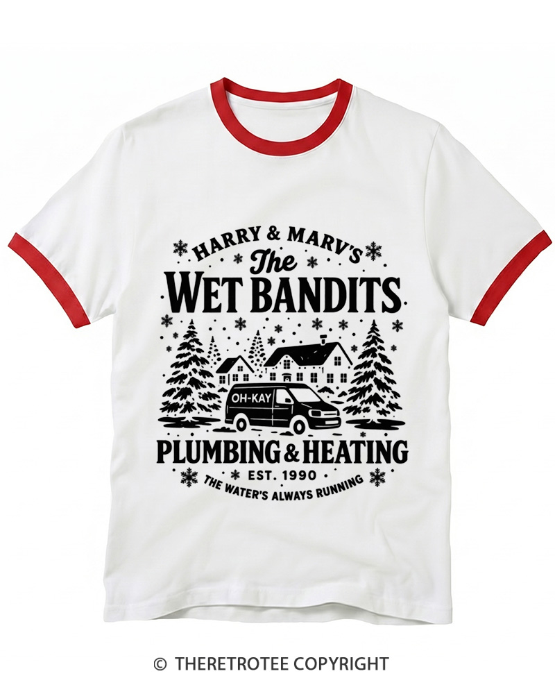 TheRetroTee The Wet Bandits 1990s Ringer T-Shirt