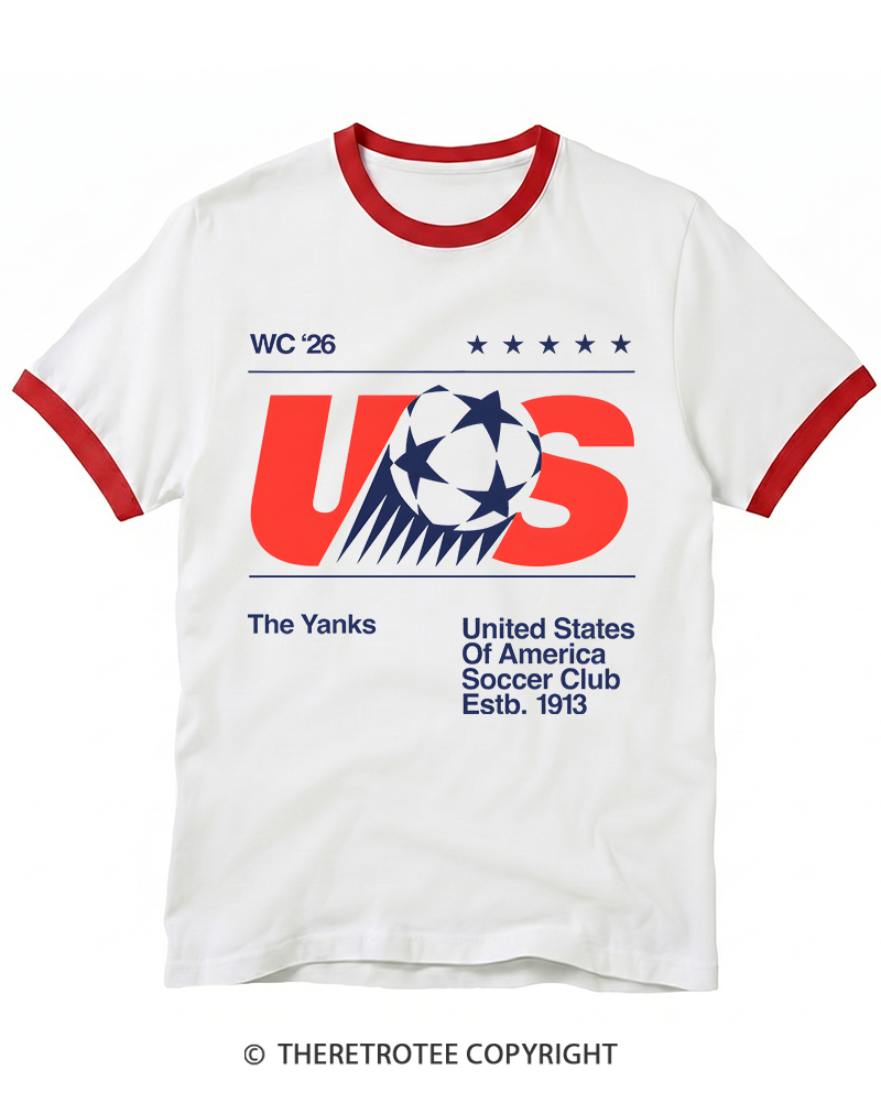TheRetroTee 80's United States Fan 1994 Ringer T-Shirt