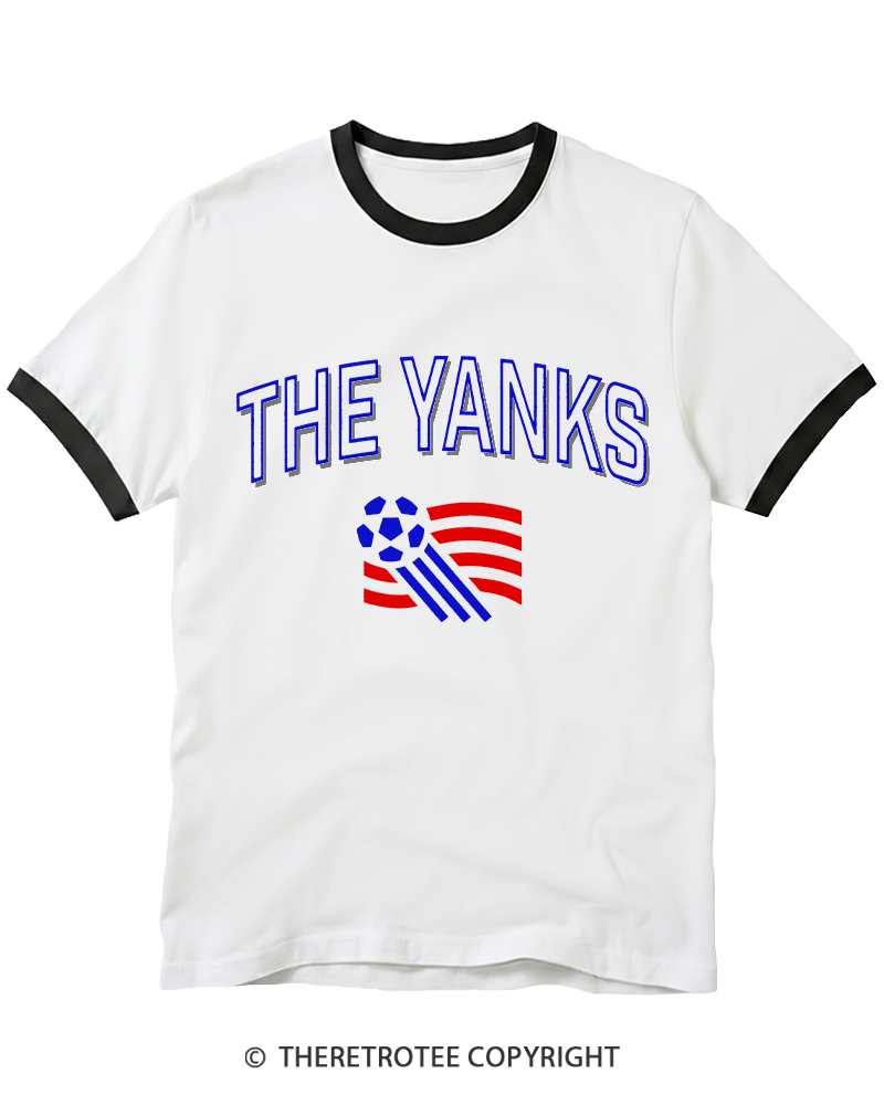 TheRetroTee Support US Soccer 1994 Ringer T-Shirt