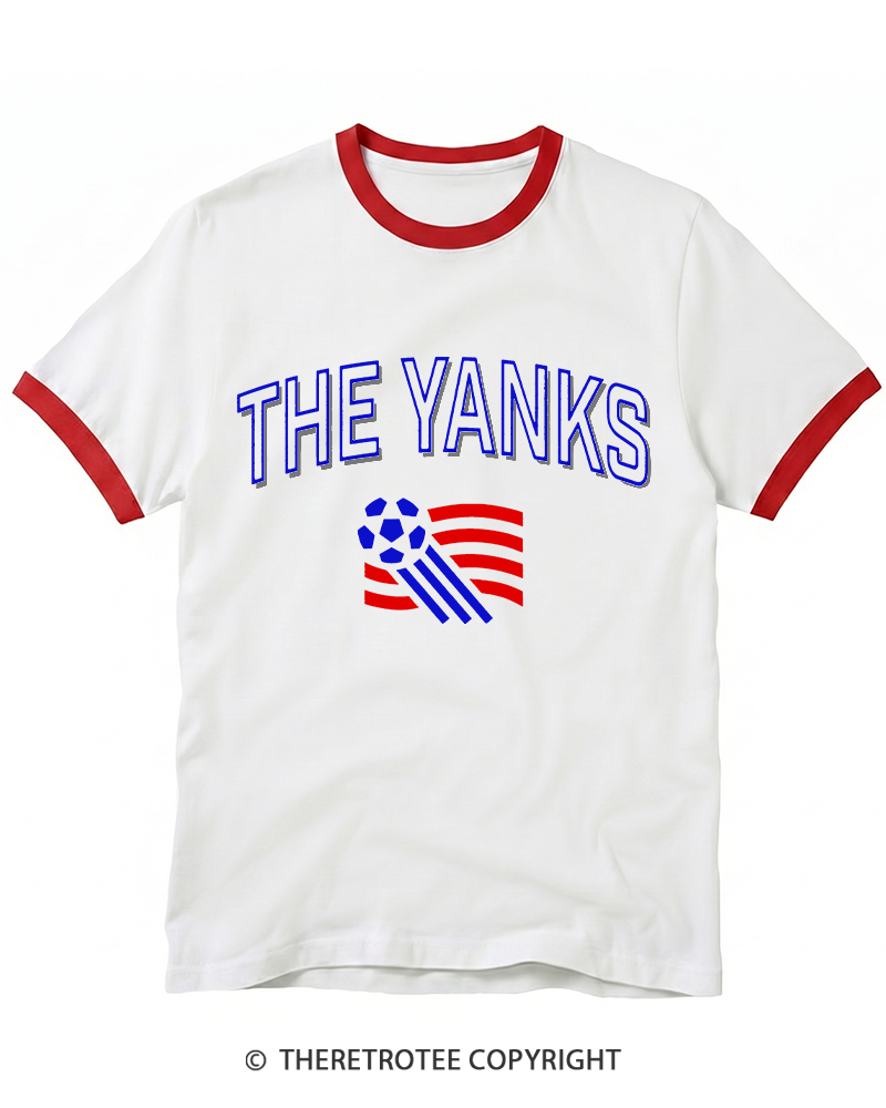 TheRetroTee Support US Soccer 1994 Ringer T-Shirt