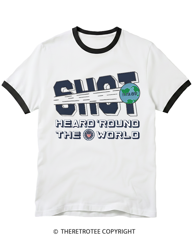 TheRetroTee US Soccer Shot Heard 'Round 1989 Ringer T-Shirt