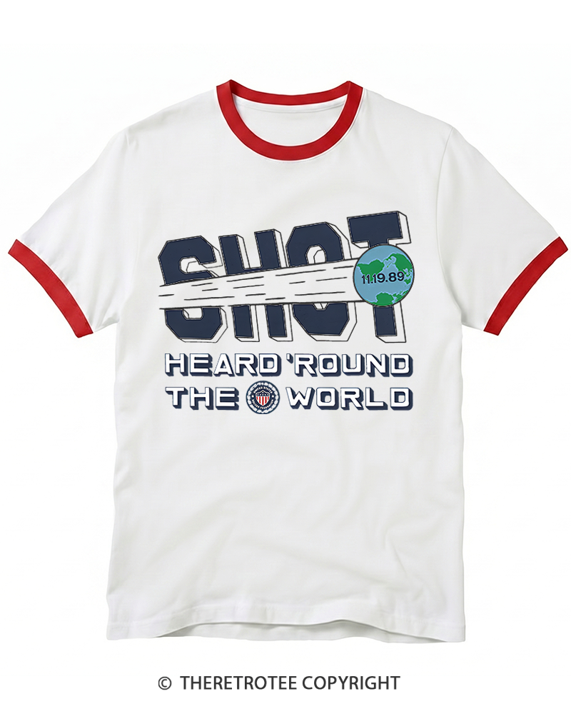 TheRetroTee US Soccer Shot Heard 'Round 1989 Ringer T-Shirt