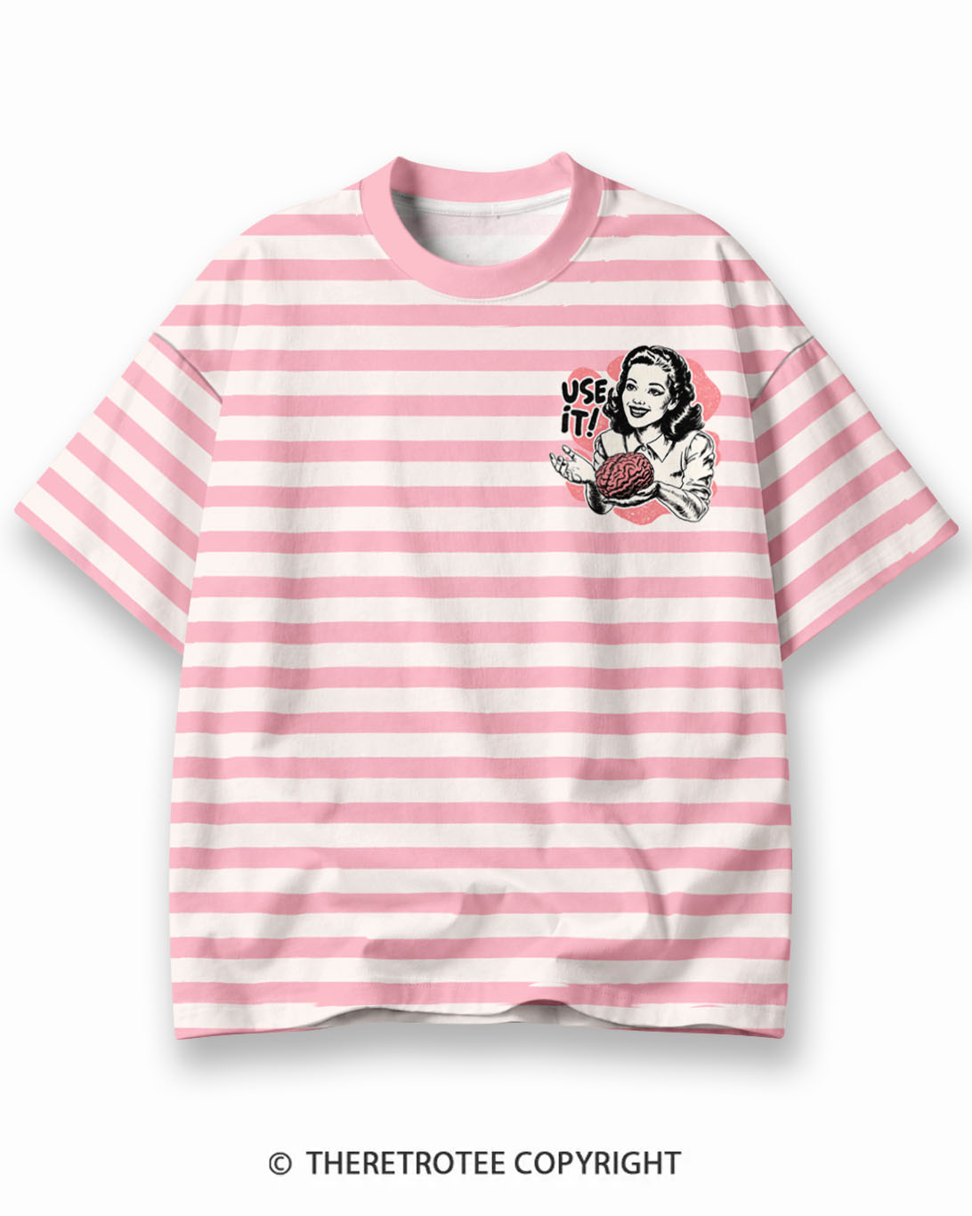 TheRetroTee 1970s Vintage Retro Sunset Graphic Stripe Ringer T-Shirt