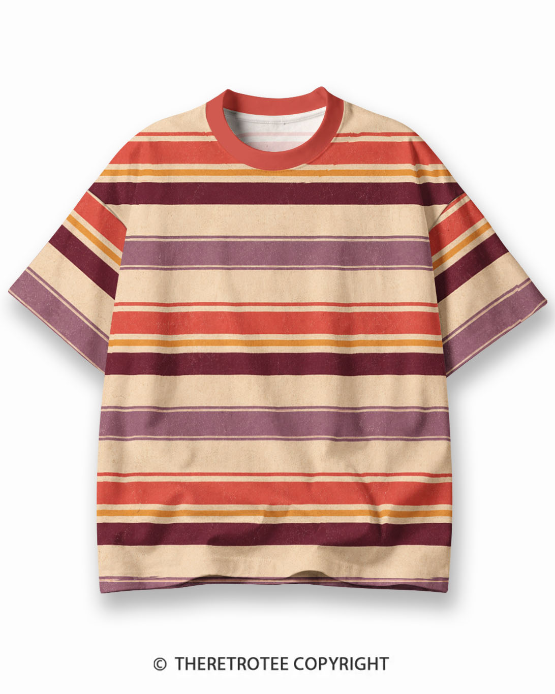 TheRetroTee Summer of '78 Eco Oversized Striped Ringer T-Shirt