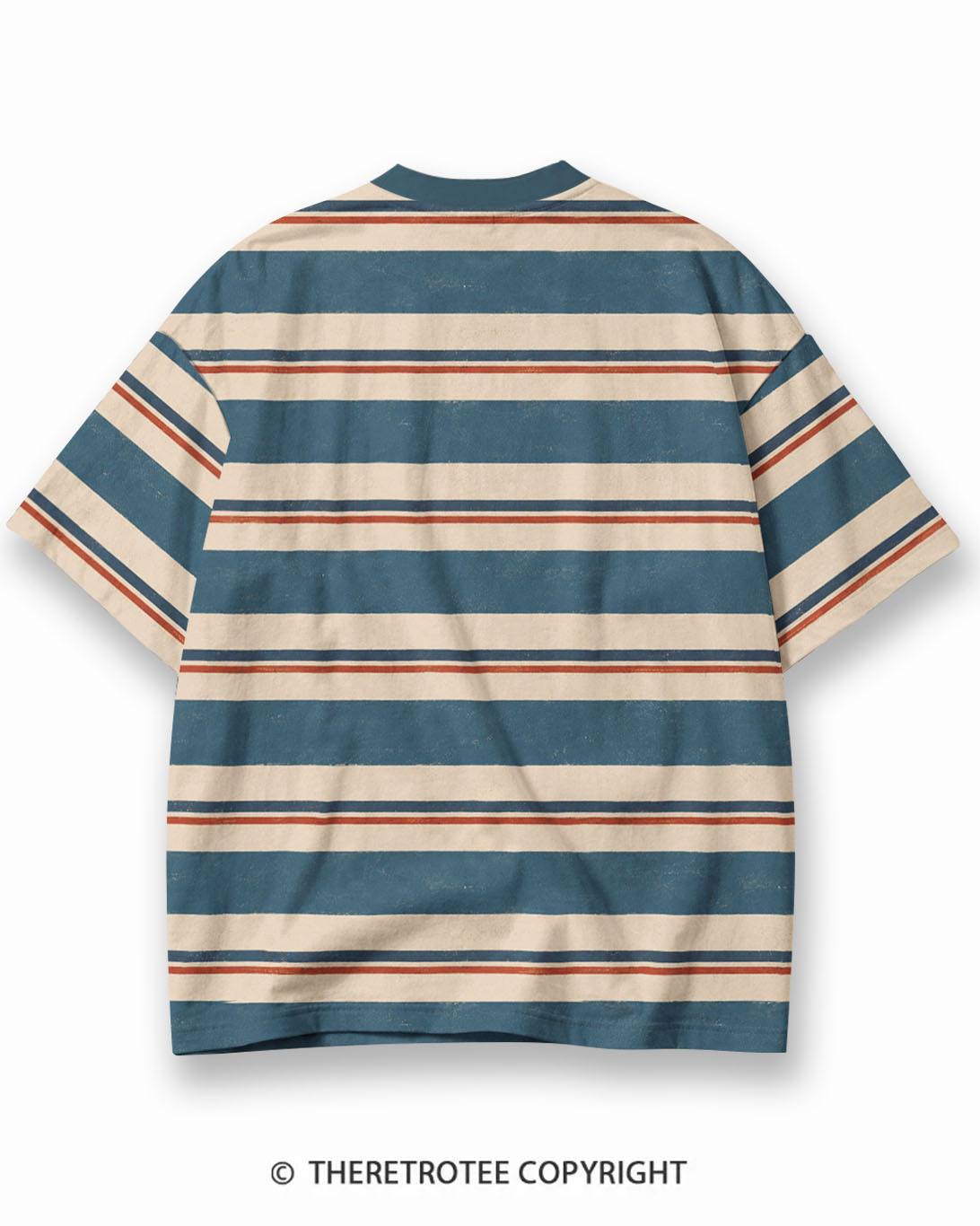 TheRetroTee XXX Eco Oversized Striped Ringer T-Shirt