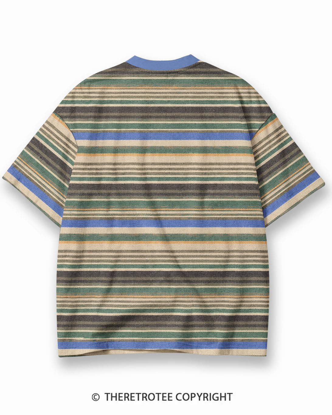 TheRetroTee XXX Eco Oversized Striped Ringer T-Shirt