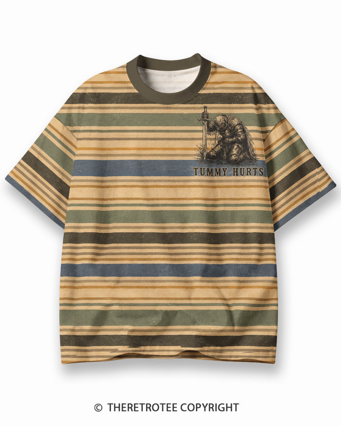 TheRetroTee XXX Eco Oversized Striped Ringer T-Shirt