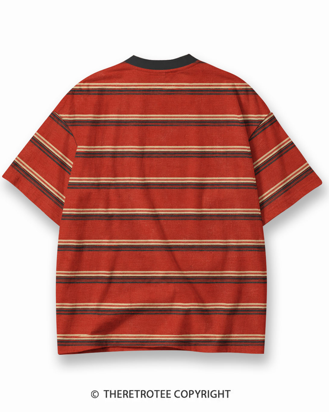 TheRetroTee XXX Eco Oversized Striped Ringer T-Shirt
