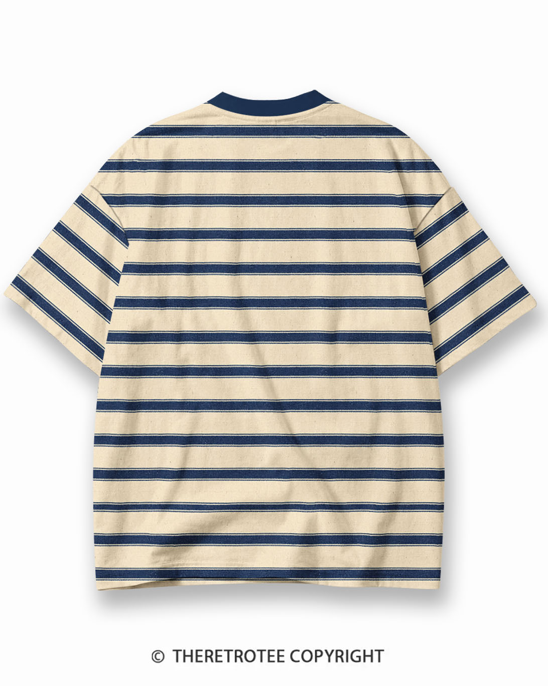 TheRetroTee Ocean Wave Eco Oversized Striped Ringer T-Shirt