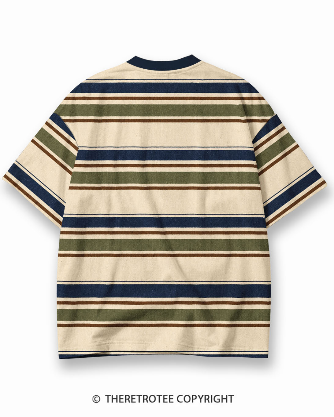 TheRetroTee XXX Eco Oversized Striped Ringer T-Shirt