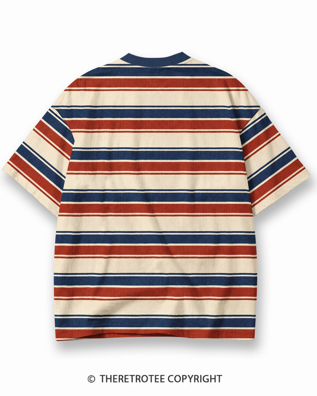 TheRetroTee XXX Eco Oversized Striped Ringer T-Shirt