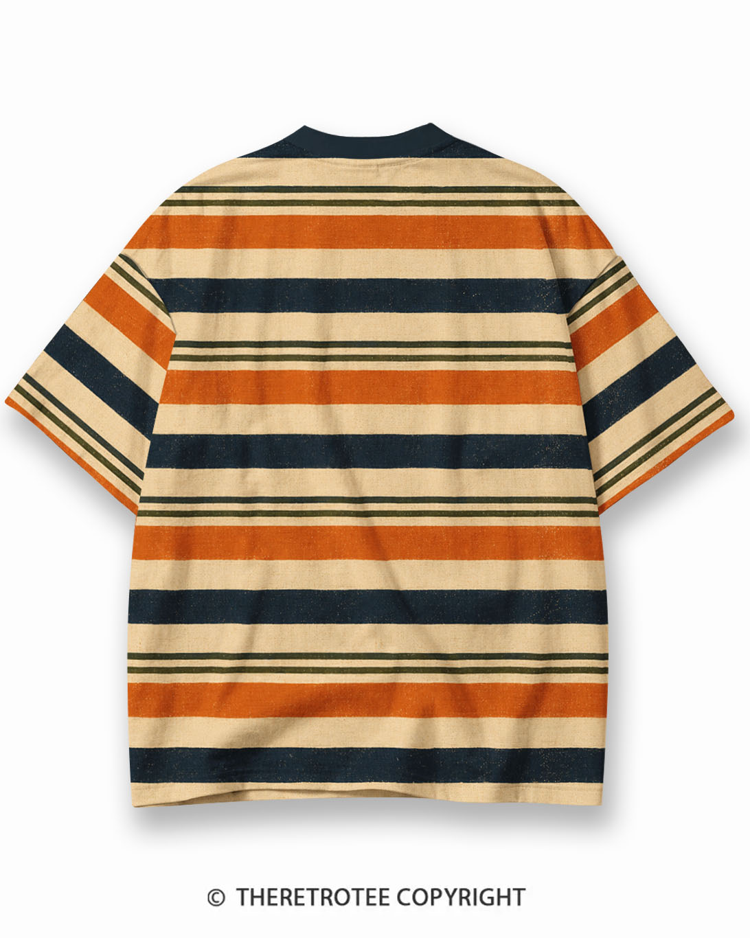 TheRetroTee XXX Eco Oversized Striped Ringer T-Shirt
