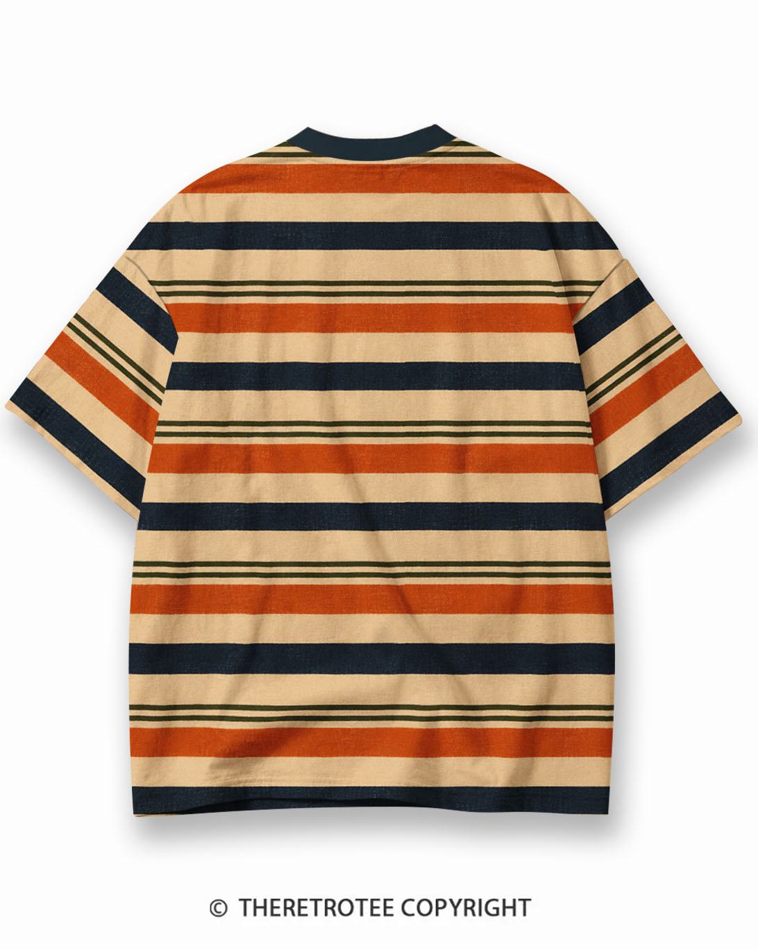 TheRetroTee XXX Eco Oversized Striped Ringer T-Shirt