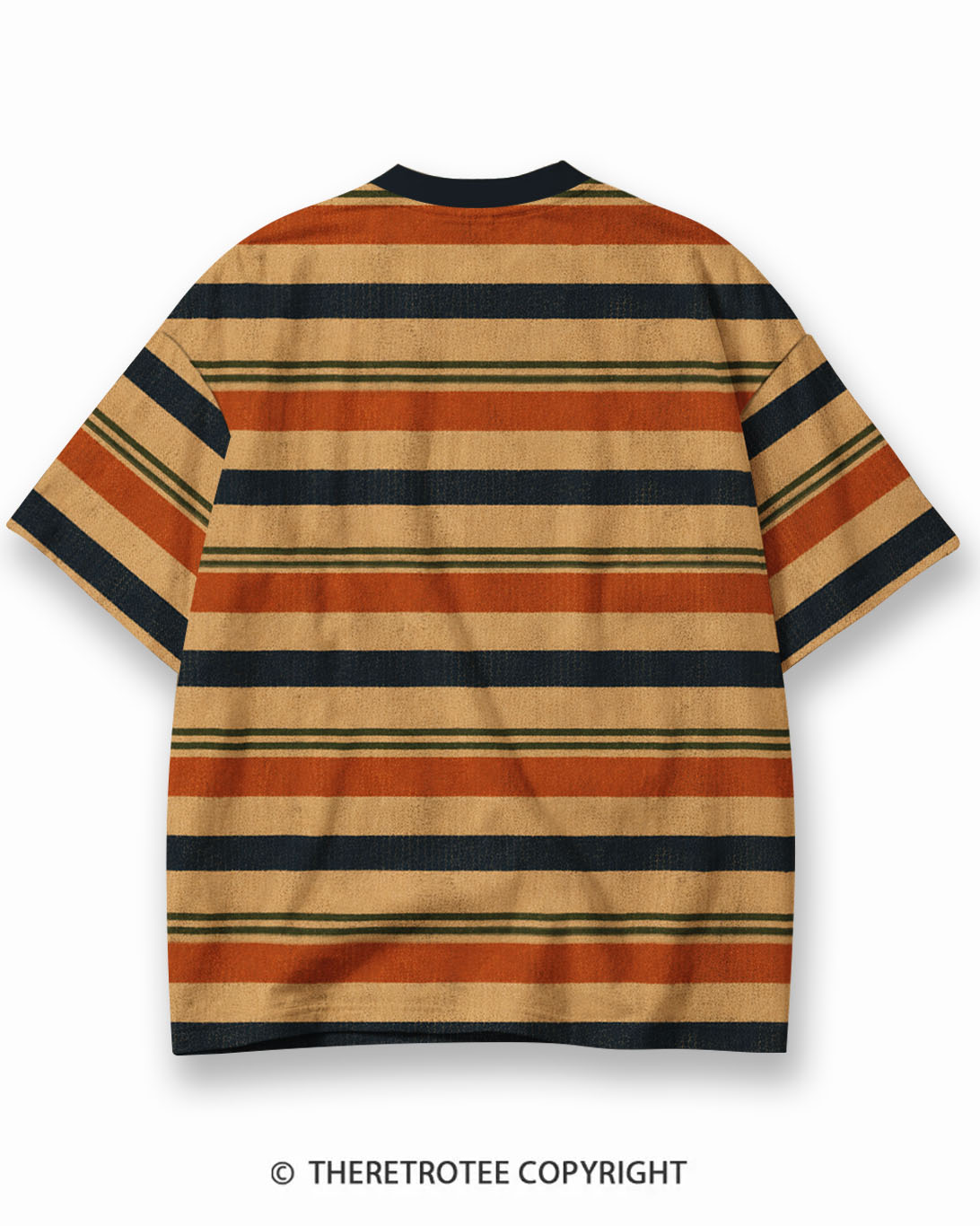 TheRetroTee XXX Eco Oversized Striped Ringer T-Shirt