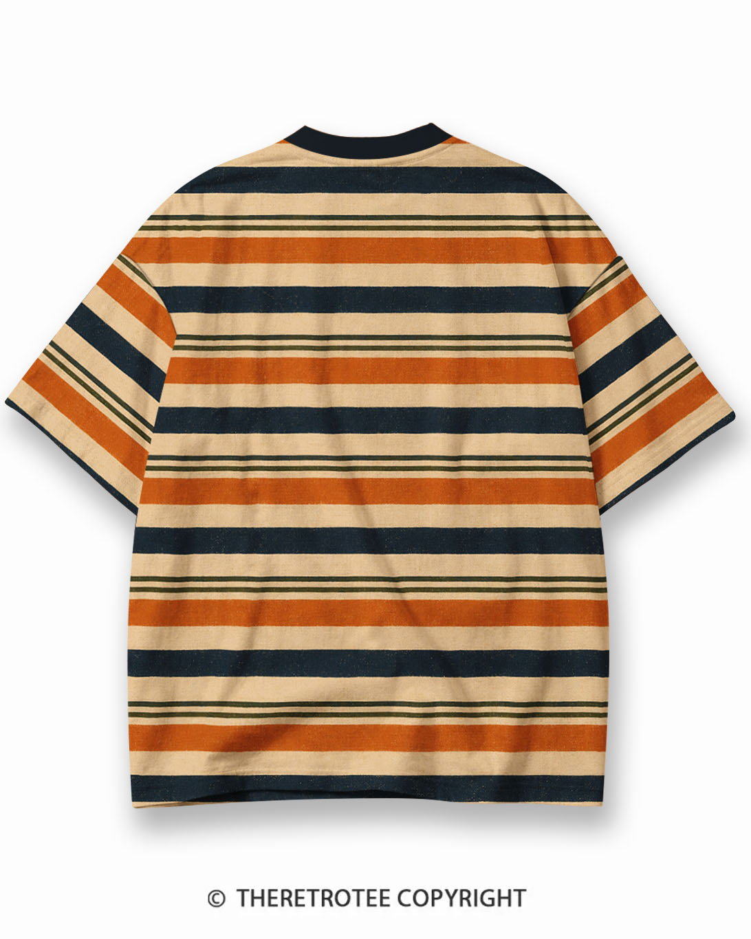 TheRetroTee XXX Eco Oversized Striped Ringer T-Shirt