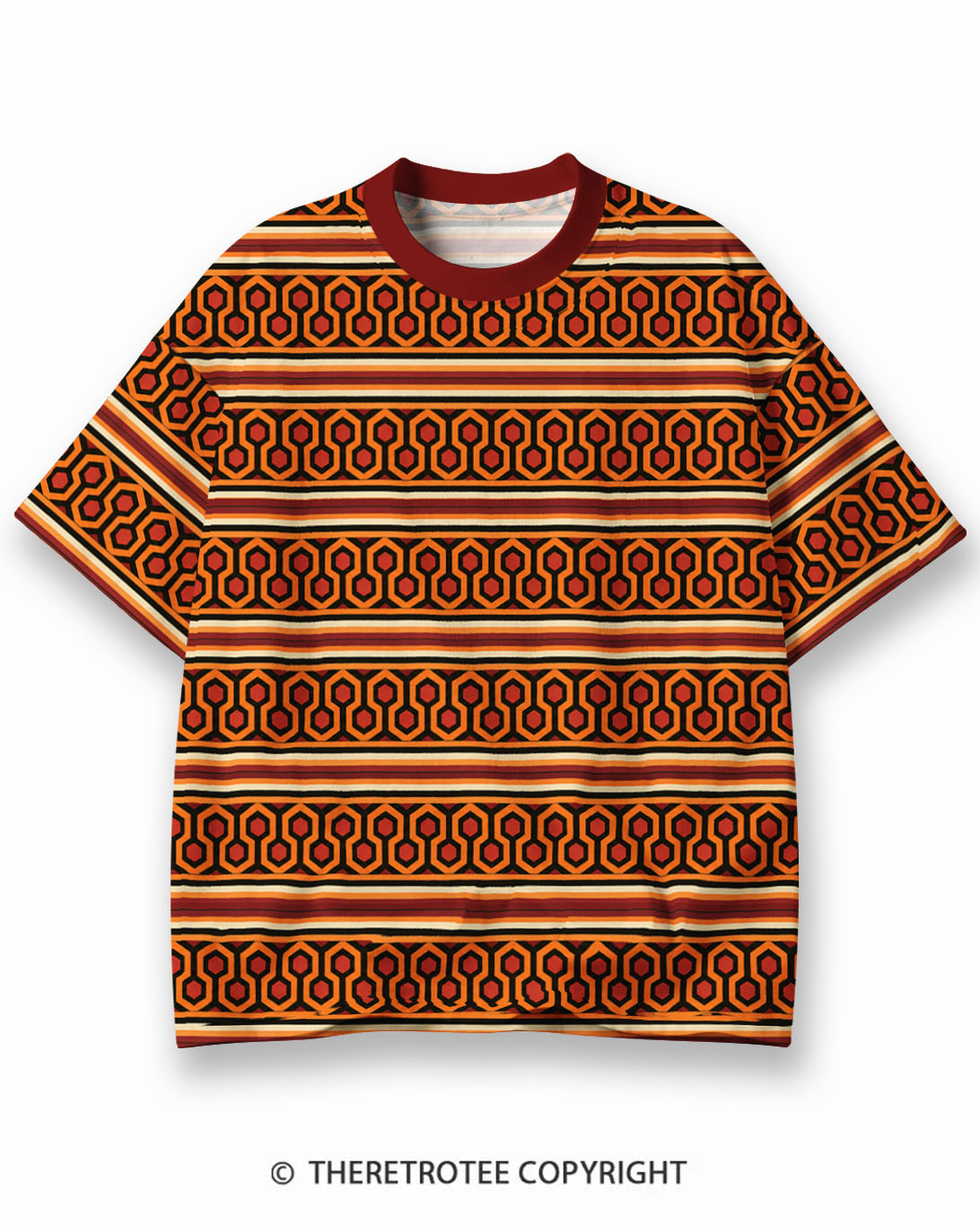 TheRetroTee XXX Eco Oversized Striped Ringer T-Shirt