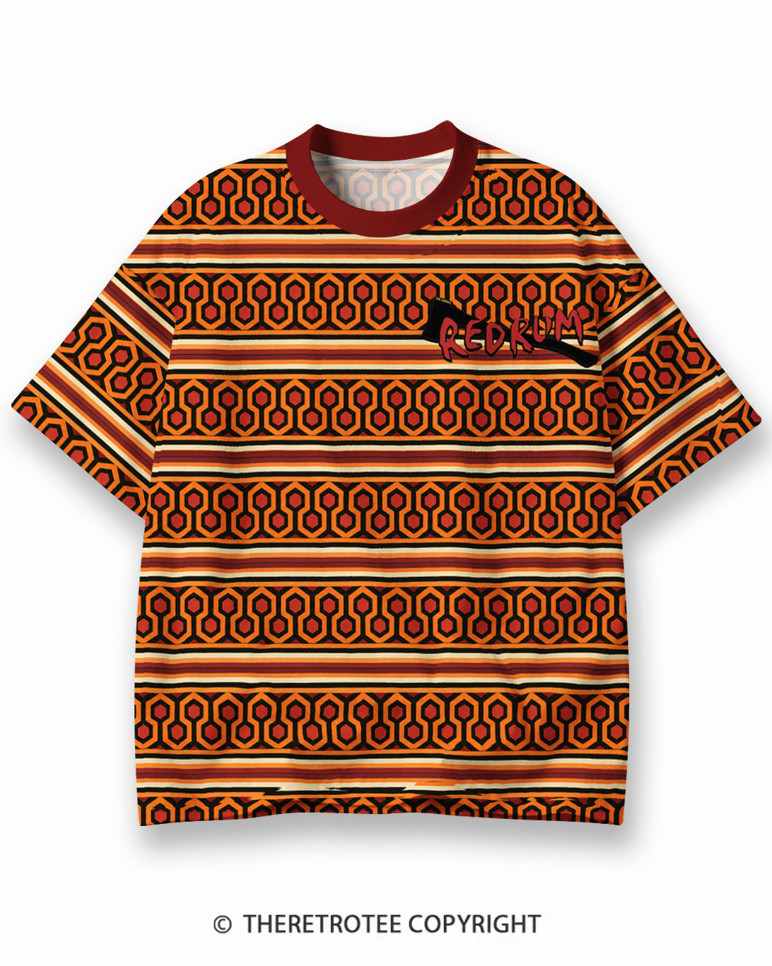 TheRetroTee XXX Eco Oversized Striped Ringer T-Shirt