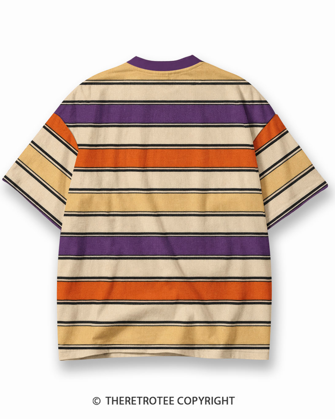 TheRetroTee XXX Eco Oversized Striped Ringer T-Shirt