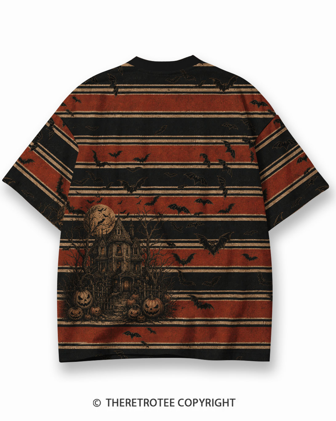 TheRetroTee XXX Eco Oversized Striped Ringer T-Shirt