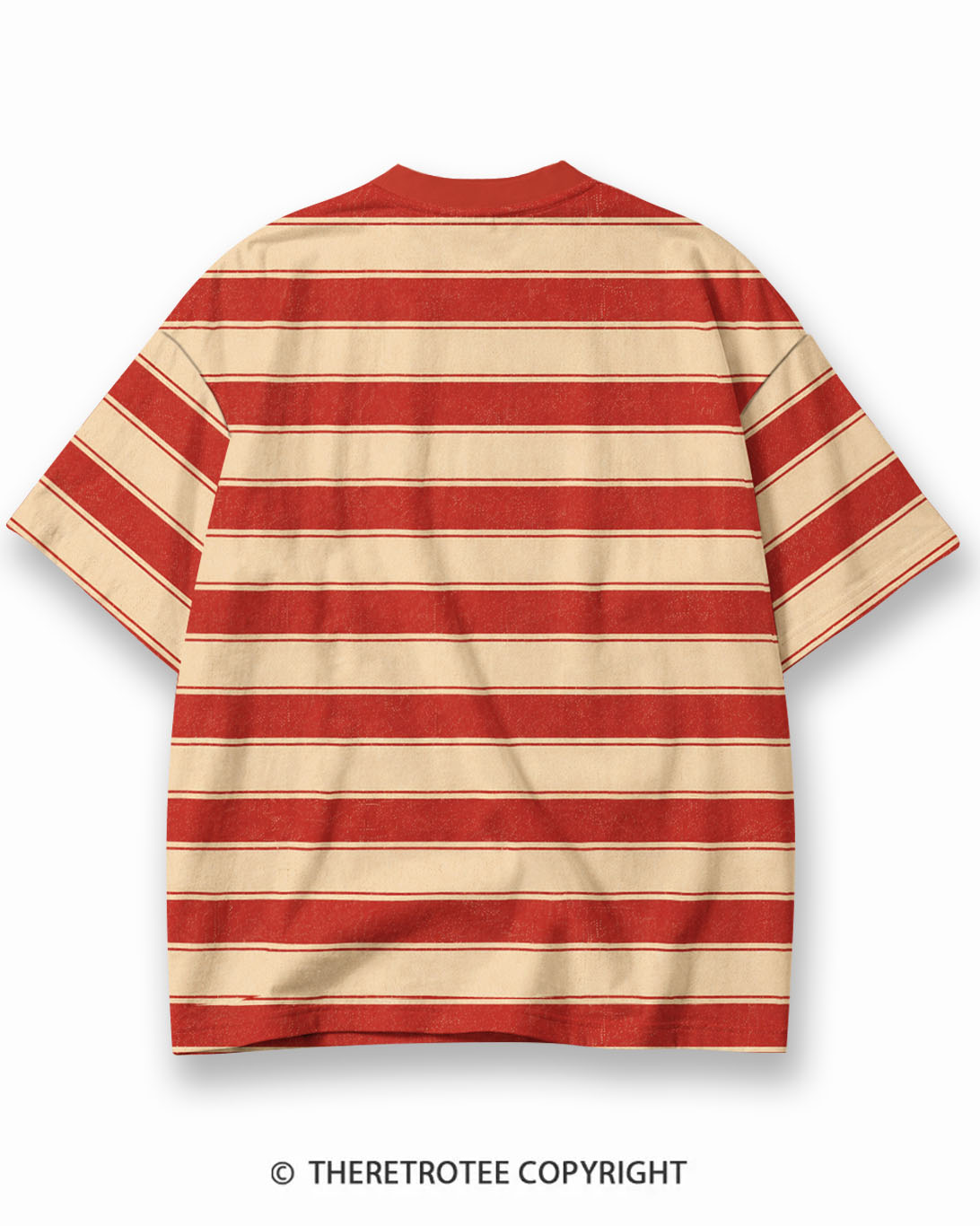 TheRetroTee XXX Eco Oversized Striped Ringer T-Shirt
